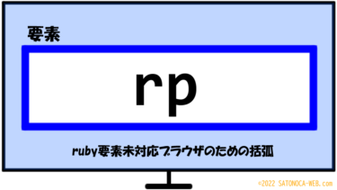 rp要素はruby要素未対応ブラウザのための括弧［HTML］